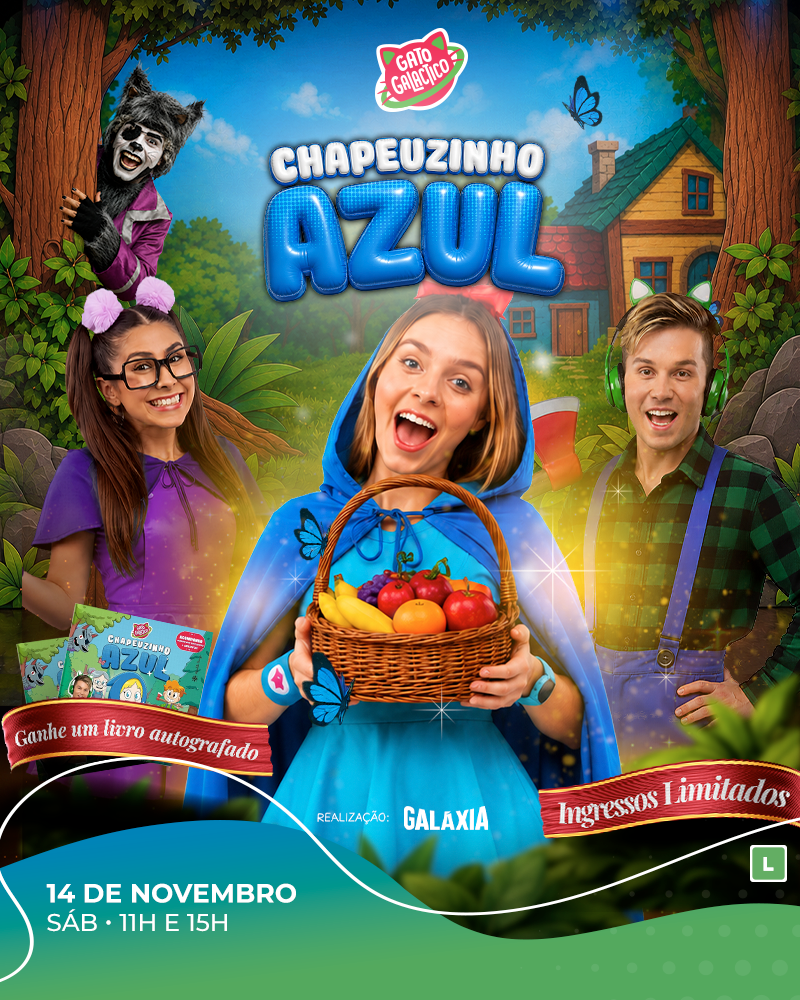 Gato Galáctico em Chapeuzinho Azul